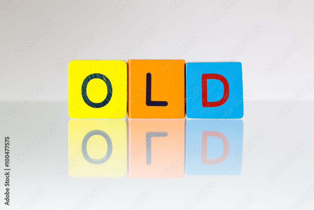 Old - an inscription from children's blocks Old - an inscription from children's blocks