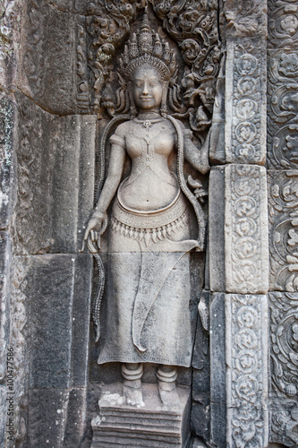Best preserved dancing girl statue at Bayon temple, angkor wat, cambodia