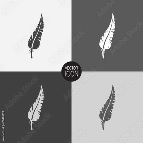 Feather vector icon.