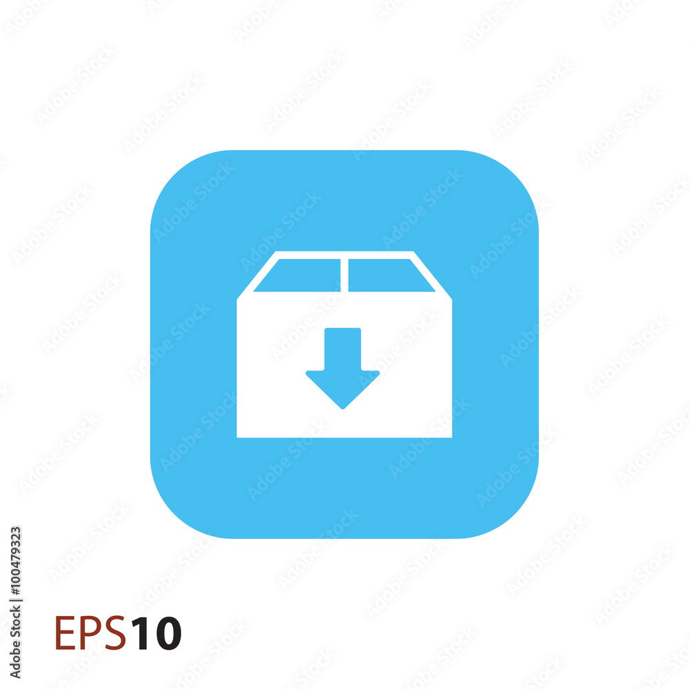 Download box vector icon for web and mobile Download box vector icon for web and mobile