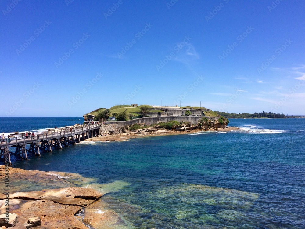 the top hill which laying the wooden walkway on the ocean side