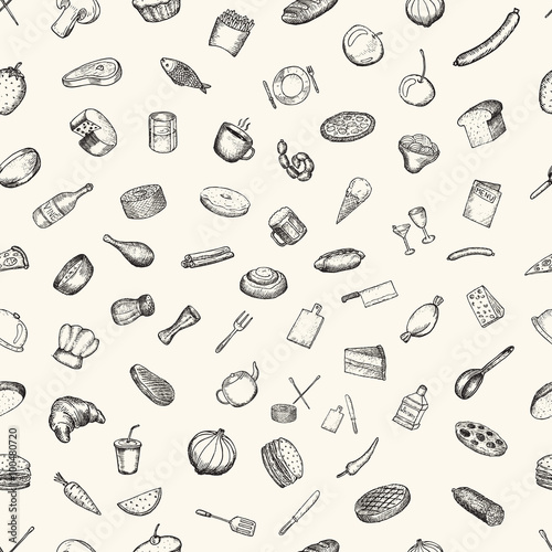 Set of restaurant icons.