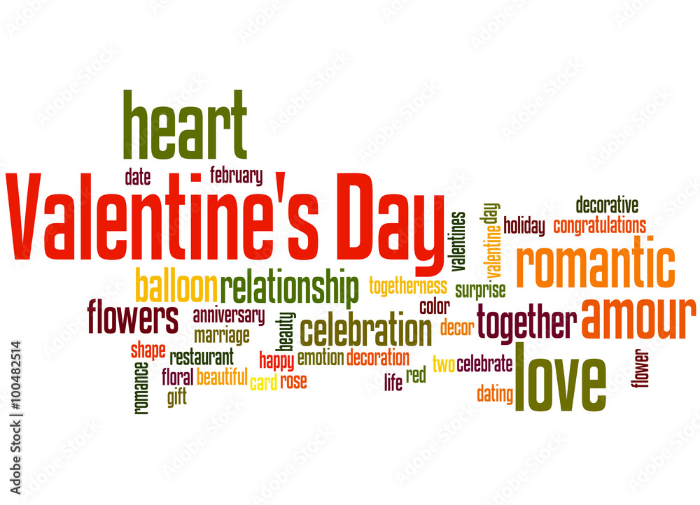 Fototapeta premium Valentine's Day, word cloud concept 6