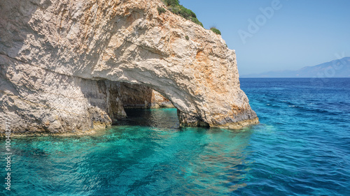 The Blue Caves in Zakynthos, Ionian Islands, Greece 
