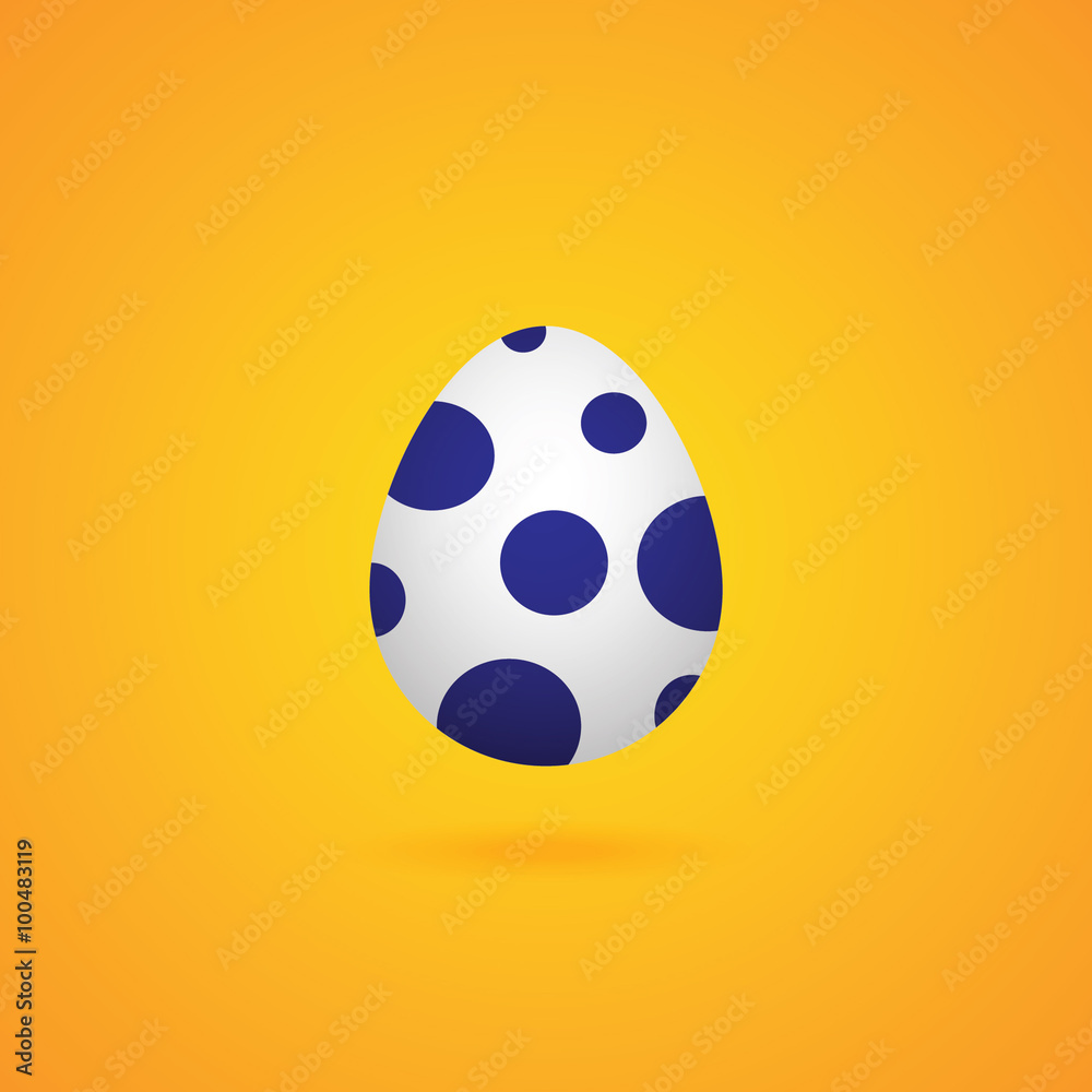 Easter egg on orange background Easter egg on orange background