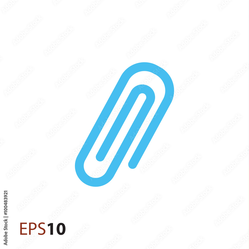 Paperclip vector icon for web and mobile
