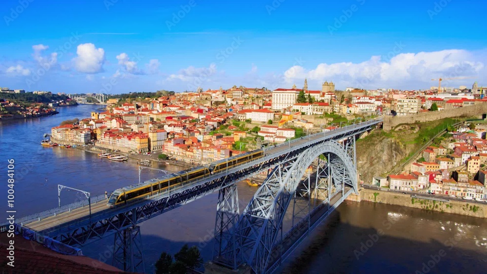 Train on bridge
