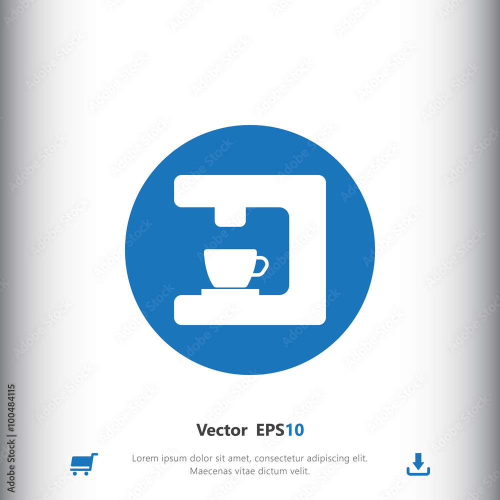 Coffee machine, coffee maker icon Coffee machine, coffee maker icon