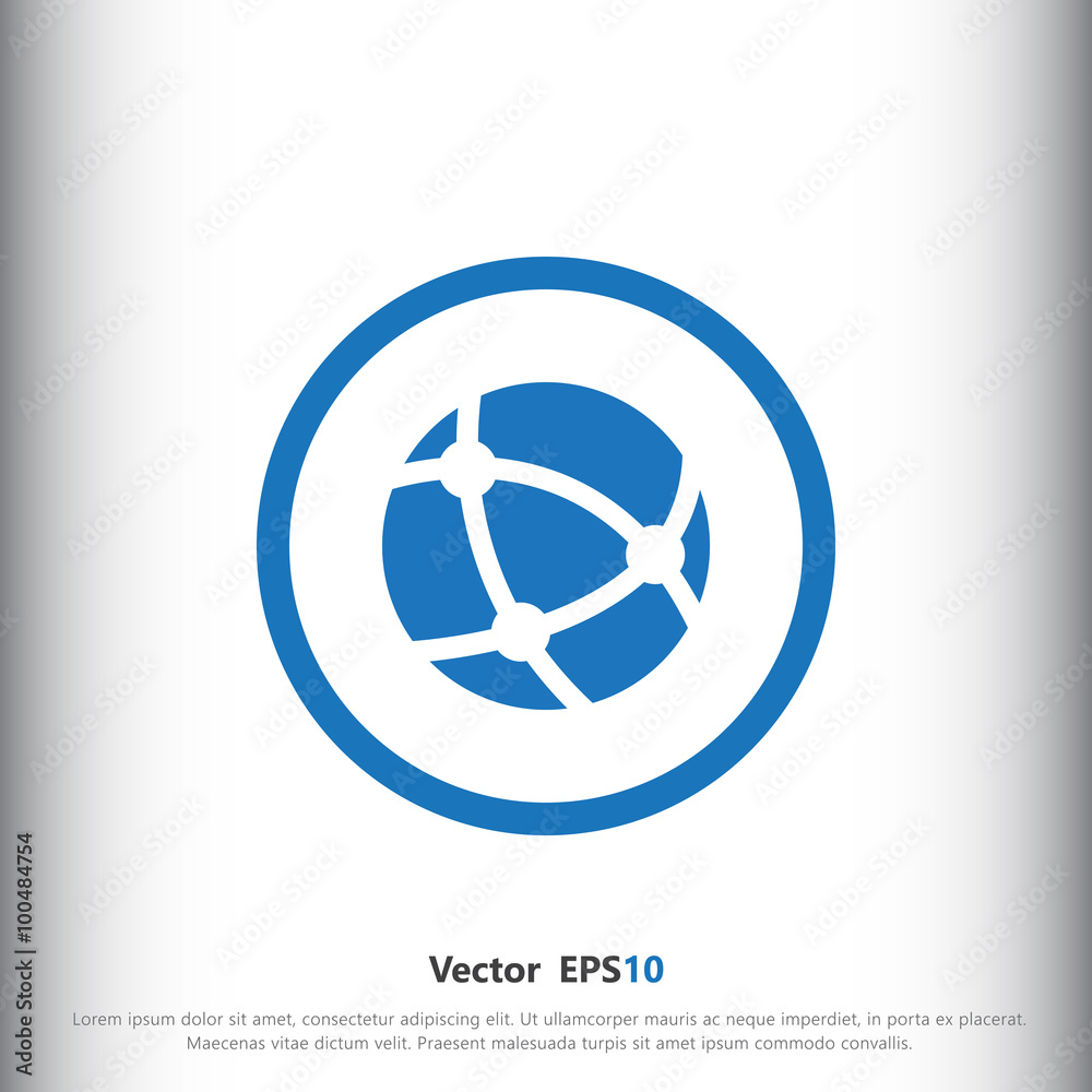 Global technology or social network icon Global technology or social network icon