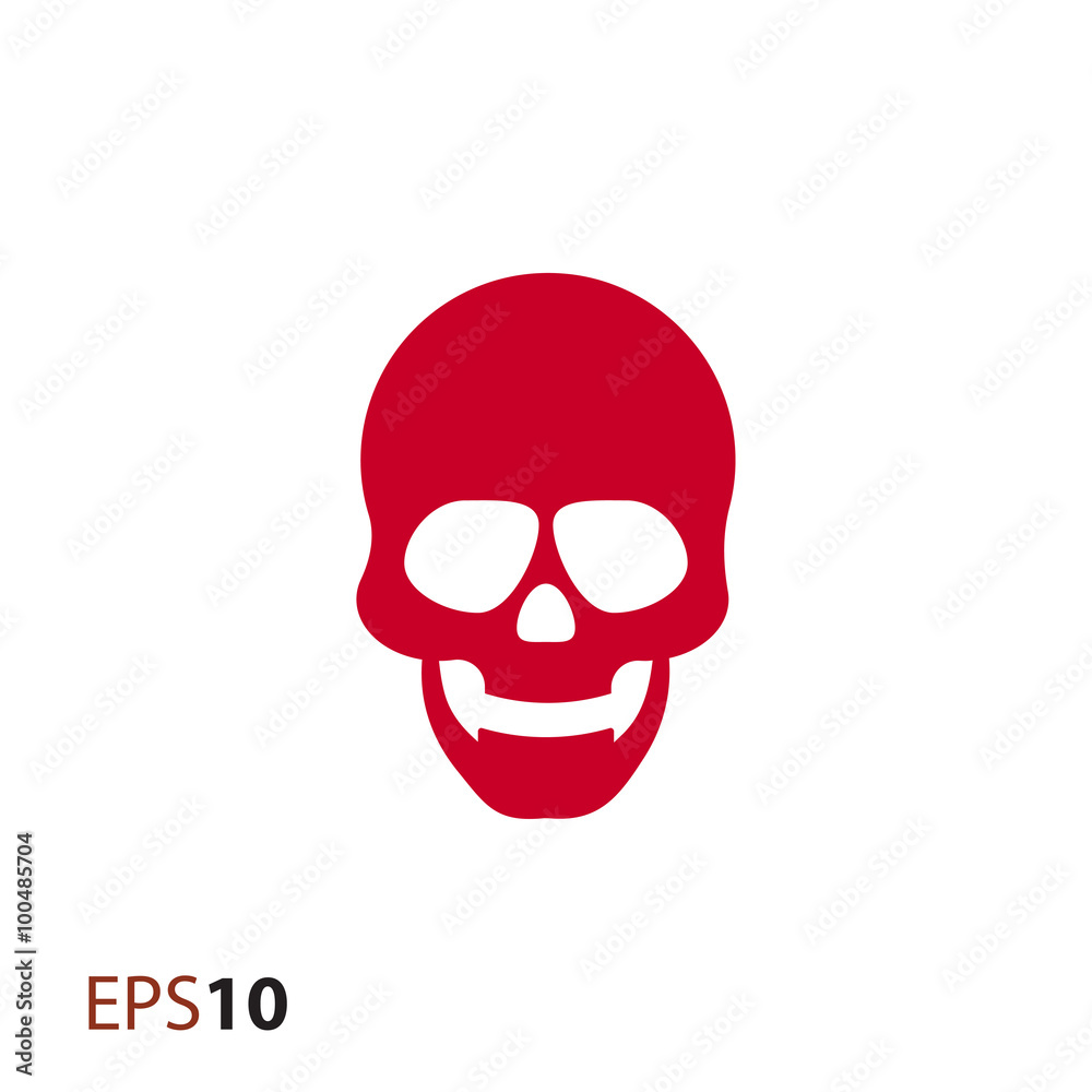 Fototapeta premium Skull vector icon for web and mobile