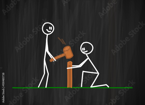 tafel mk pfosten einschlagen I