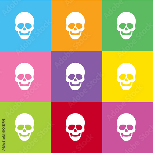 Skull vector icon for web and mobile
