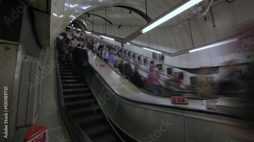 Escalators at Soho Station time-lapse, London Underground transportation photo