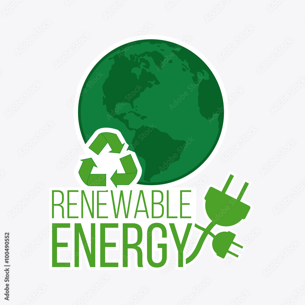 renewable energy illustration over color background renewable energy illustration over color background