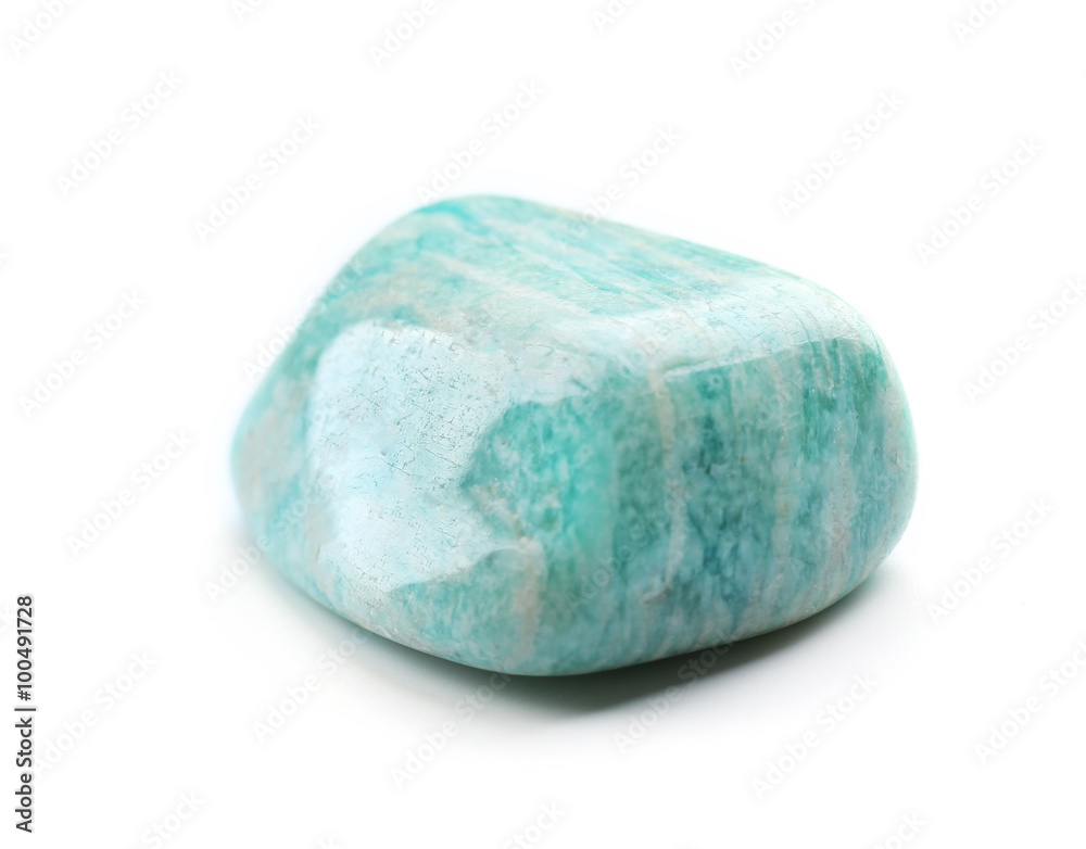 Amazonite isolated on white background Amazonite isolated on white background