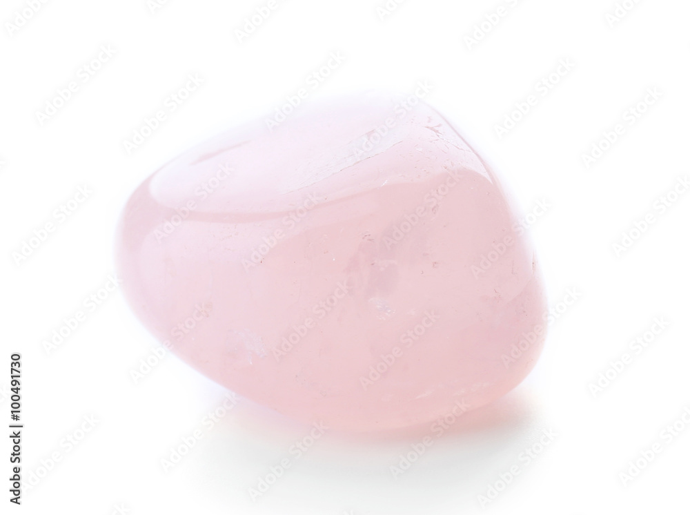 Pink quartz isolated on white background Pink quartz isolated on white background