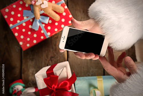 Christmas concept. Santa wi...