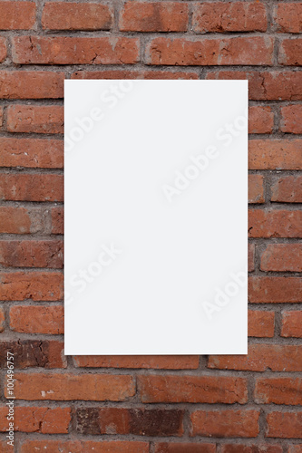 white board on brick wall