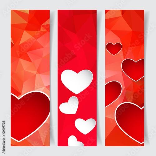 Banner for design posters or invitations on Valentine's Day with