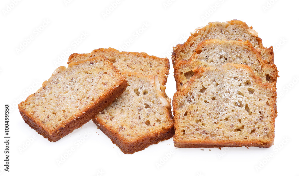 banana cake isolated on white background banana cake isolated on white background