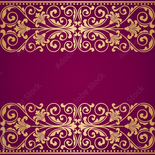 Fototapeta Naklejka Na Ścianę i Meble -  Floral pattern for invitation card.