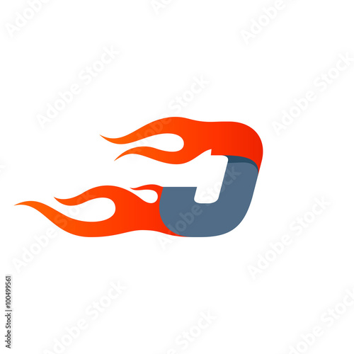 J letter logo design template.