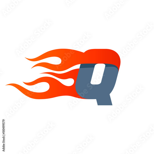 Q letter logo design template.