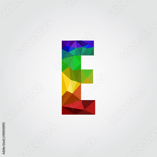 Free Download low poly alphabet on polygon vector - GFXLoad