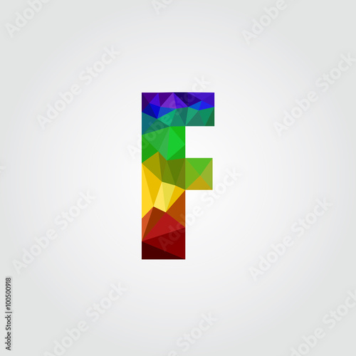 Free Download low poly alphabet on polygon vector - GFXLoad