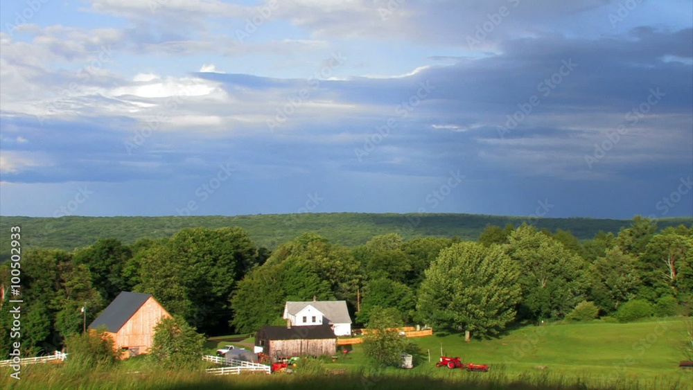 Little farm with a countryside view. Little farm with a countryside view.