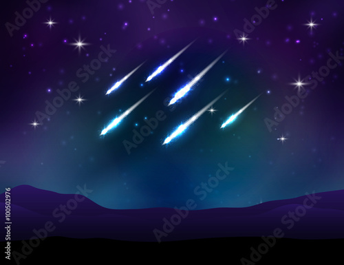 Vector meteor shower