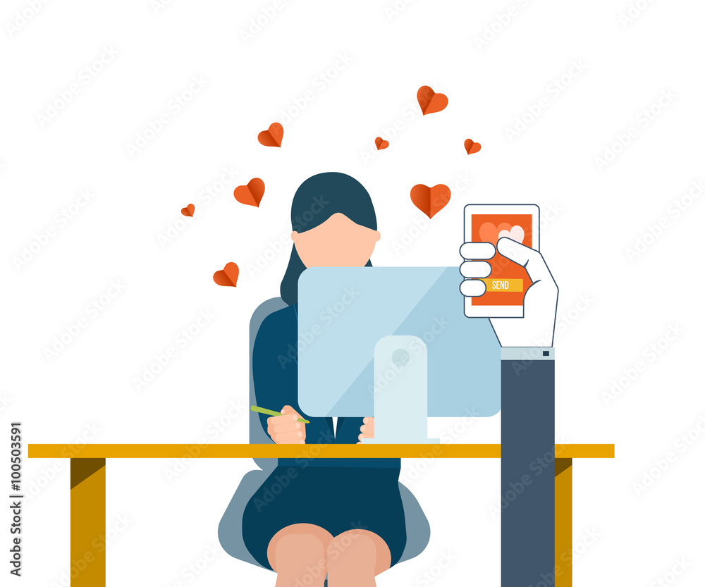 Obraz premium Valentine's day greeting letter. 