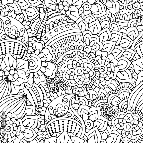 Seamless black and white pattern. 