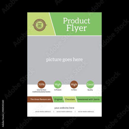 Product Flyer/Poster Template. Free fonts used.