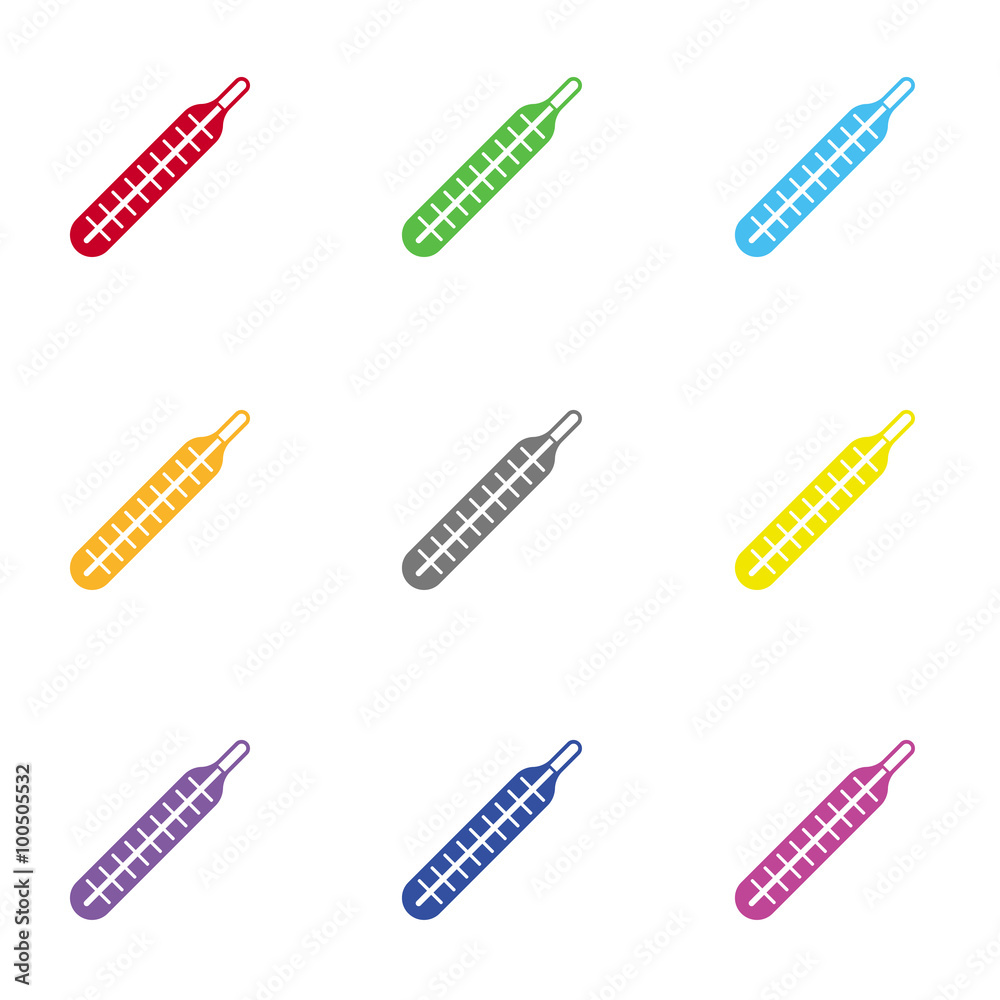 Thermometer icon for web and mobile Thermometer icon for web and mobile
