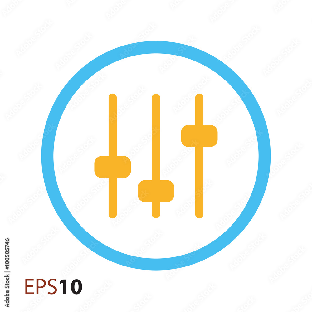 Equalizer icon for web and mobile Equalizer icon for web and mobile
