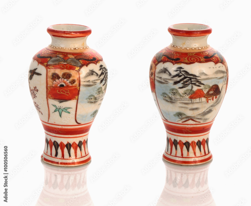 Chines vase on white