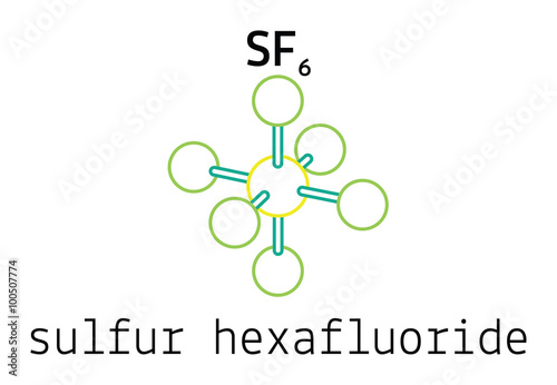 SF6 sulfur hexafluoride molecule