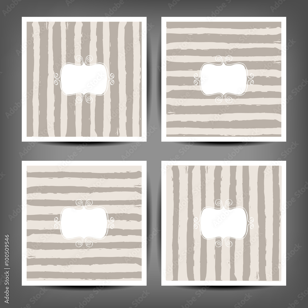 Set Hand drawn striped seamless pattern.