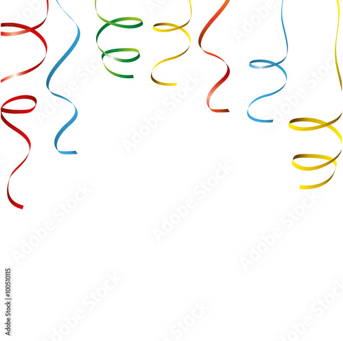 Hanging Colored Ribbons