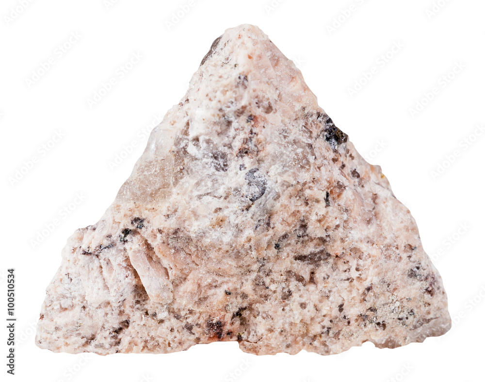 Granite mineral stone isolated on white Granite mineral stone isolated on white