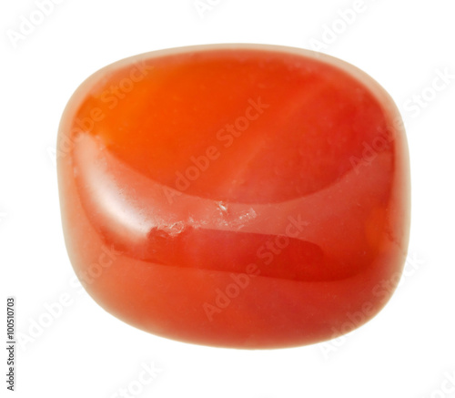 carnelian (cornelian, sard) gemstone isolated photo