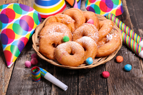 apple donut and carnival decoration
