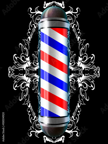 vector illustration Barber Poles, barber shop