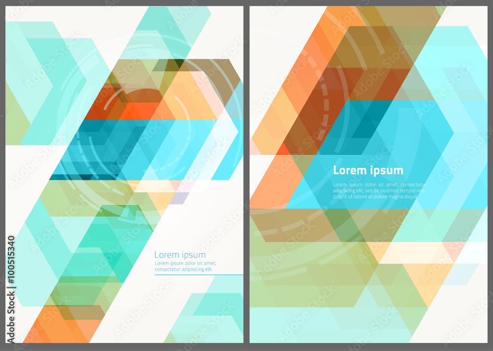Obraz premium Vector geometric brochure template