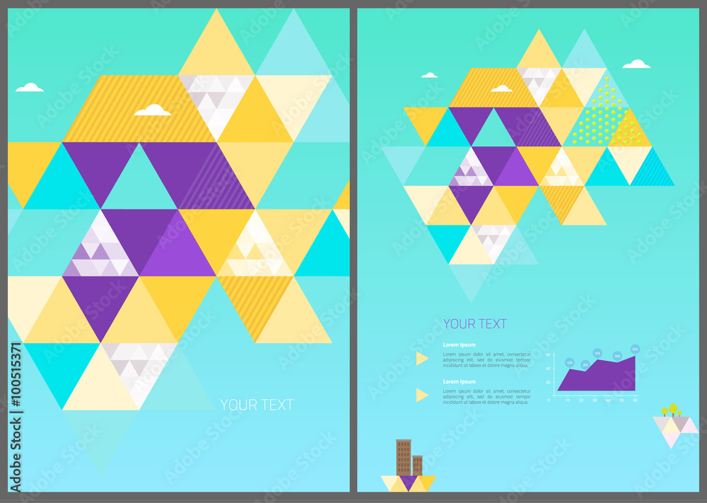 Vector eco geometric brochure template