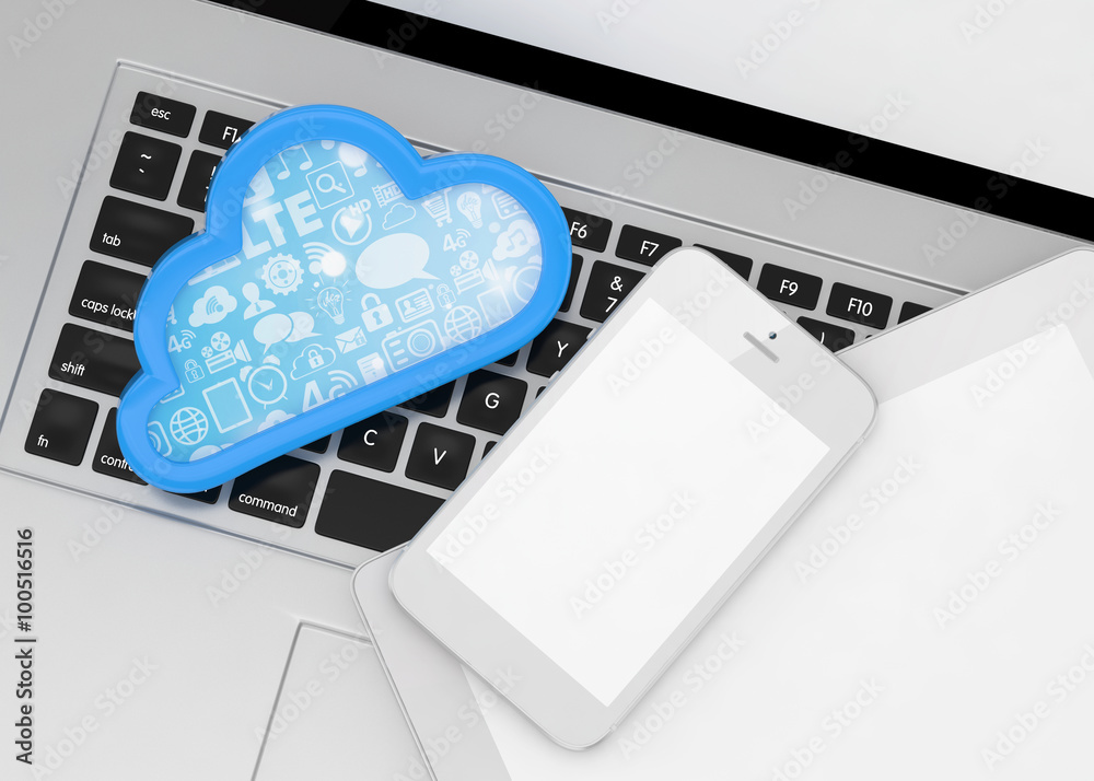laptop, tablet pc, smart phone and cloud laptop, tablet pc, smart phone and cloud
