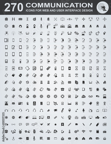 Communication icon set