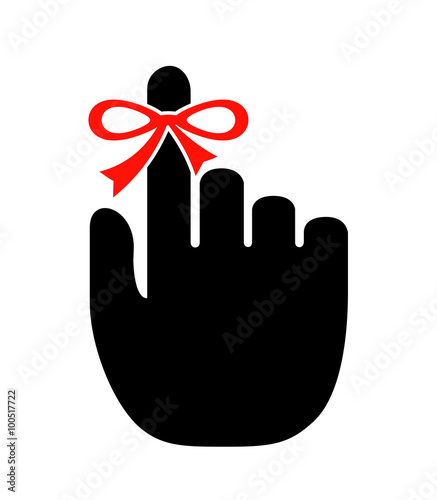 Reminder string finger icon