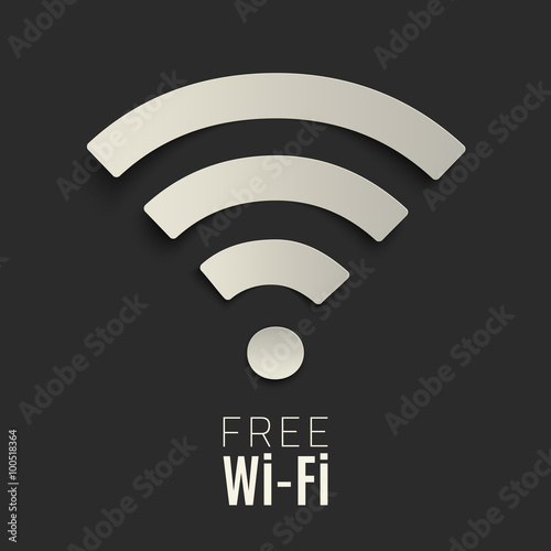 Wi-fi icon on dark background.
